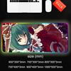 Hina Touhou Коврик для мыши RGB Игровой коврик для мыши Большой светодиодный коврик Настольный коврик для ПК Светящийся коврик для мыши Большие коврики для клавиатуры Настольный ковер с подсветкой