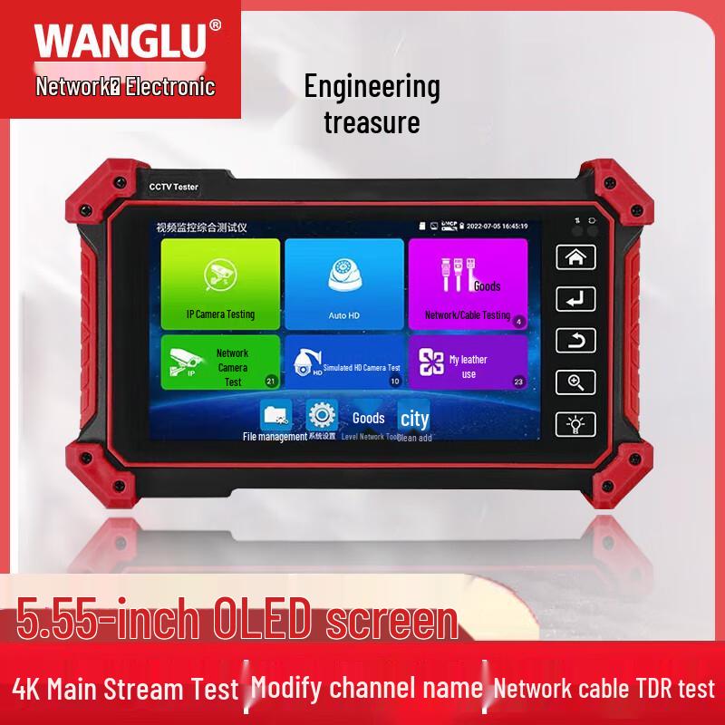 WANGLU Professional Network & Video Surveillance Tester CN plug (adapter included)