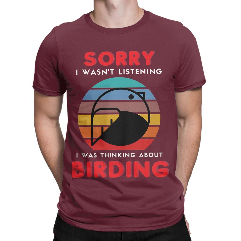 Funny Funny Graphic 100 Cotton Tshirt Sorry I Wasnt Listening I Saw A Bird Tees Tops For Unisex