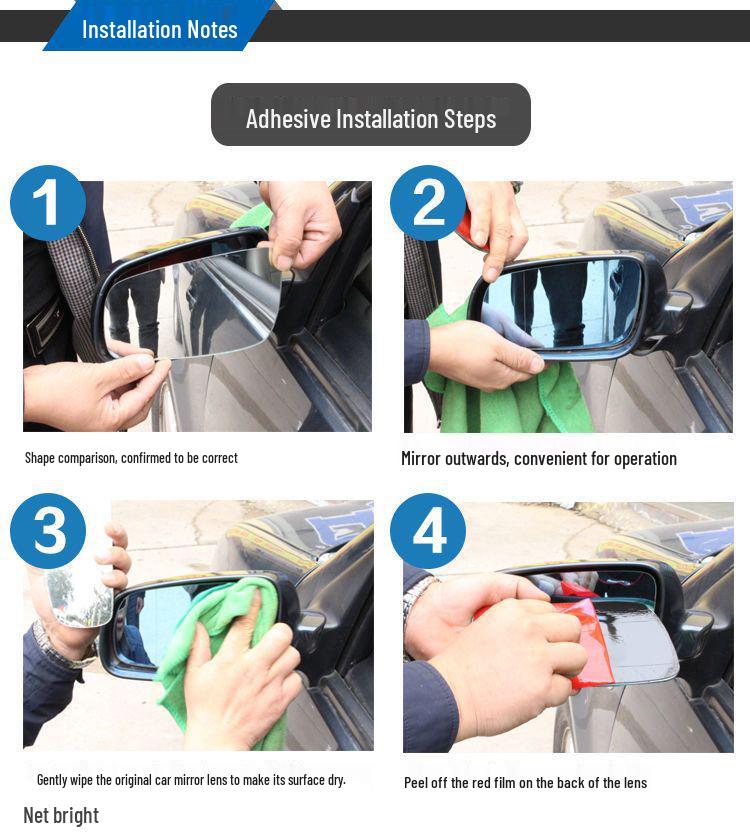 Wuling Bingo Reversing Mirrors: Wide View, Anti-Glare, Reflective