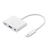USB-концентратор Sanwa Supply с поддержкой наушников до 100 Вт 1 и 1 Совместим с и Тип-C 3,5-мм разъем, PD, 5 Гбит/с, USB-A Тип-C, iPad, iPhone, Windows,