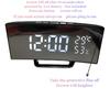 Mirror Digital Alarm Clock TEMP Date 3 Levels Brightness 3 Alarms Unlimited Snooze Table Clock 12/24H Night Mode LED Digital Clock
