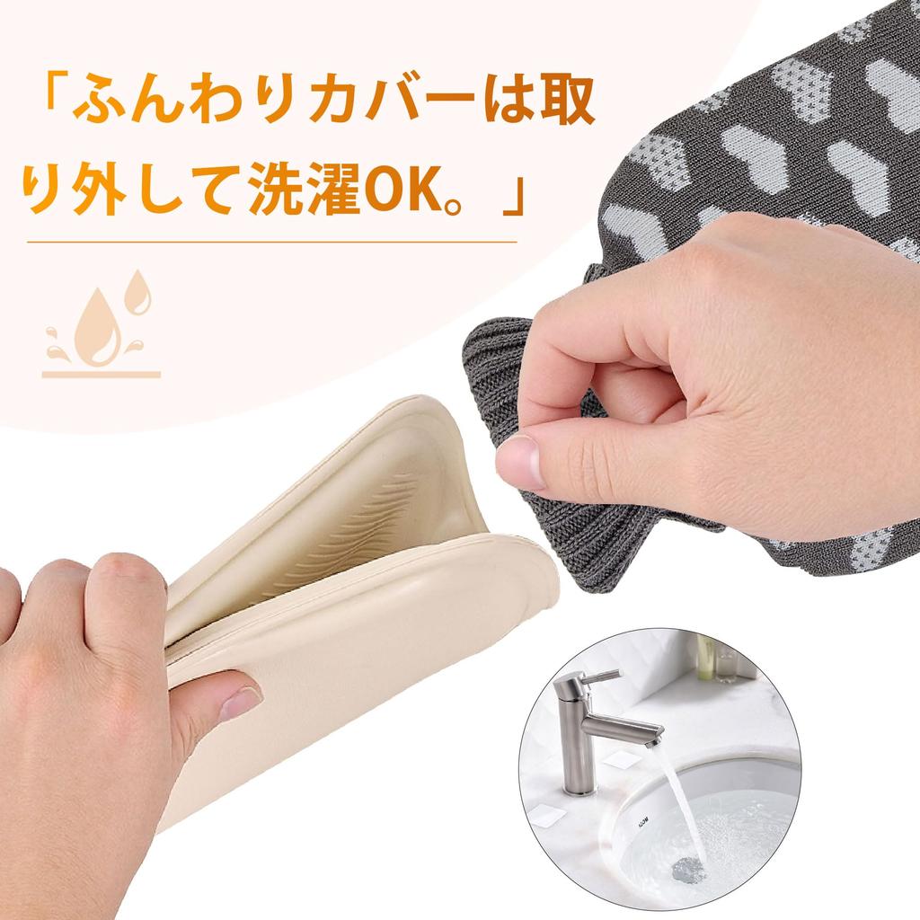 VECELO Грелка, наполняемая горячей водой, без электричества, идеально подходит для холодного сна, боли в животе, идеальна для бутылки с милым серым дизайном в виде сердечка, вода, требуется, погода,