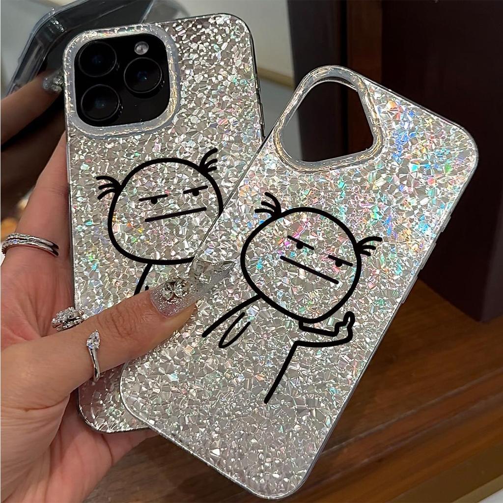 Чехол для iphone 17 Pro 13 14 XS Max 18 Pro Max 12 15 16 Plus 11 XR Air Серебристый Блеск Трескающийся Фон Черная Линия Фигура Отклоняется