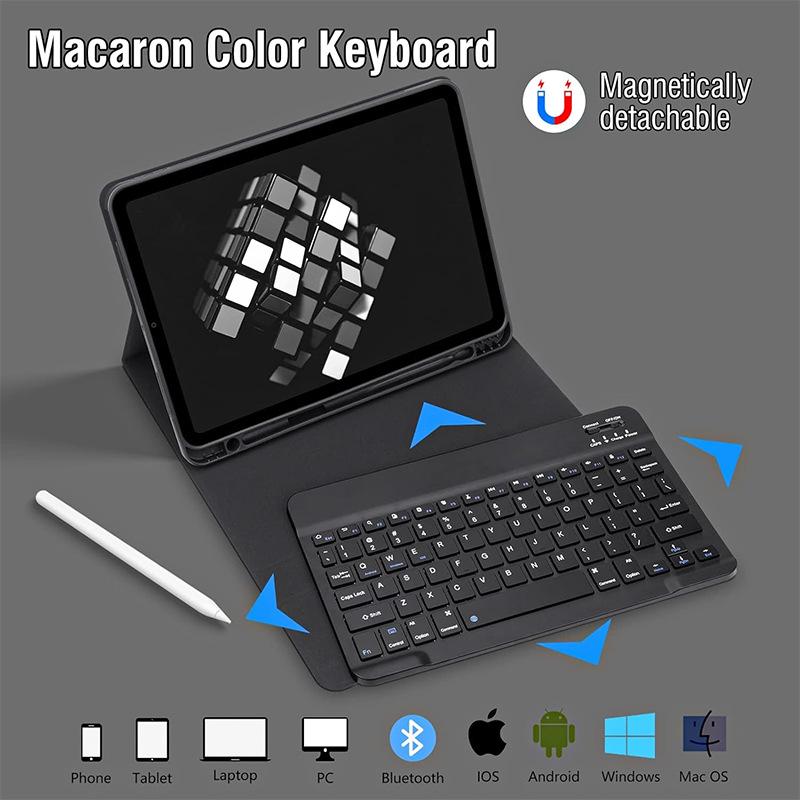Магнитный чехол-клавиатура Bluetooth для iPad 2026: Цветная подсветка, Сенсорное управление, Совместимо с Air5