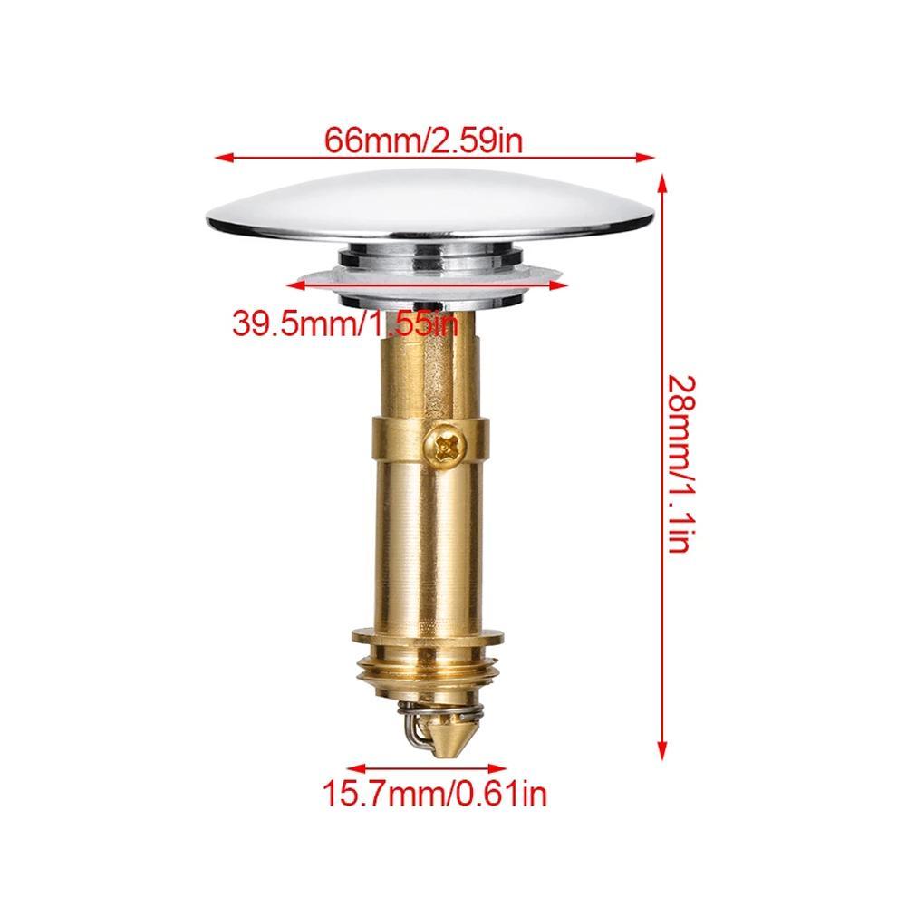 Universal Wash Basin Bounce Drain Filter Push Up and Accessories Down Bathtub Kitchen Bathroom M5U8