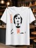 J Cruyff 14 Football Portrait Stencil Face With Orange Number And Vertical Name Classic Soccer Fan Unisex All Tshirt