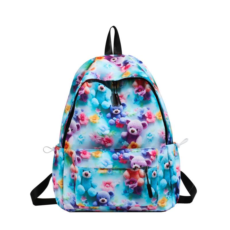 Backpack 2025 New Japanese Soft Girl Fashion Picture Backpack Large Capacity Casual Versatile Student Schoolbag Tide