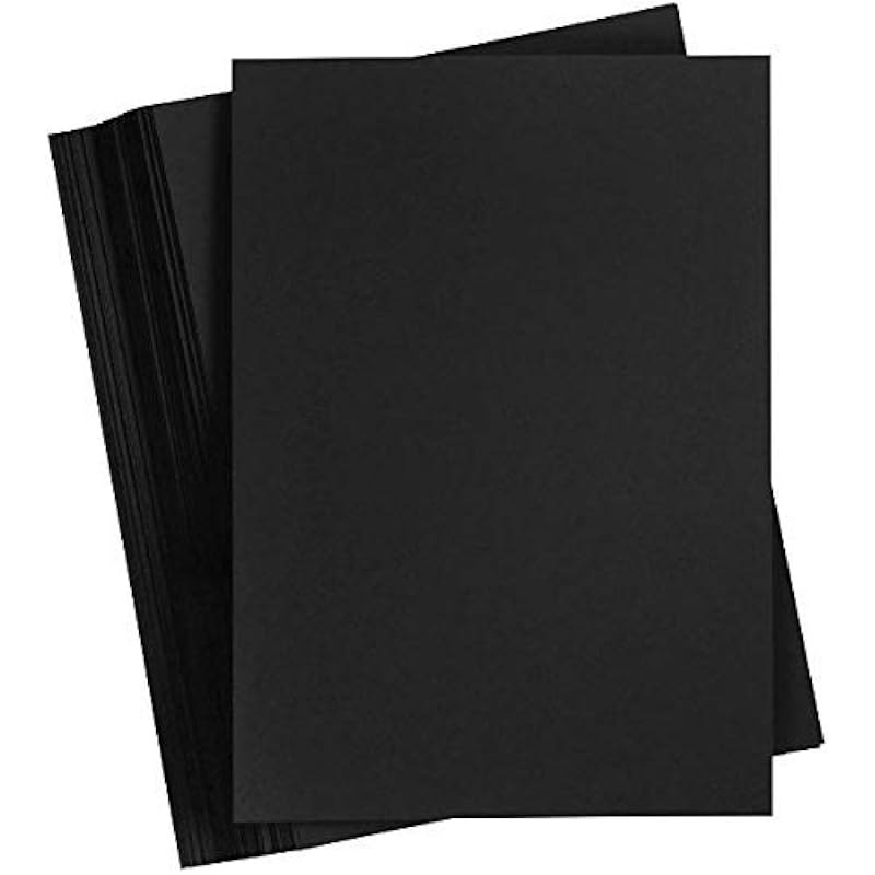 Eclet A4 Black Paper 180-210 GSM Pack of 20 Sheets-Black - Coloured Paper, Best for Art & Craft Work, Project Work (Pack