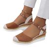 Women Closed Toe Wedge Sandals Women 2024 Summer Buckle Strap Gladiator Shoes Woman Fashion Platform Sandals Female