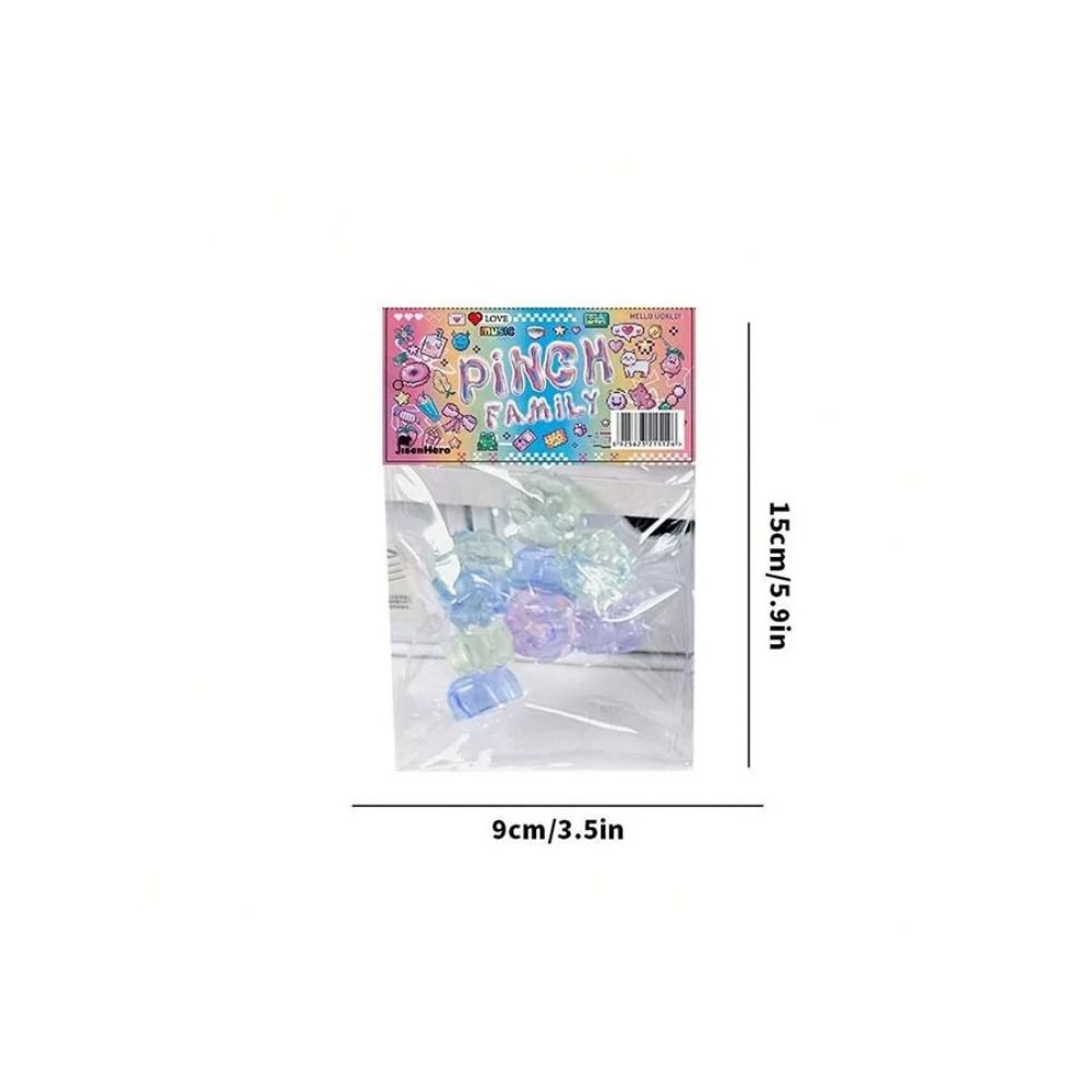 10pcs TPR Decompression Toy Stick-slip Cat's Paw Pinch Toy New Mini Cat's Paw Squeeze