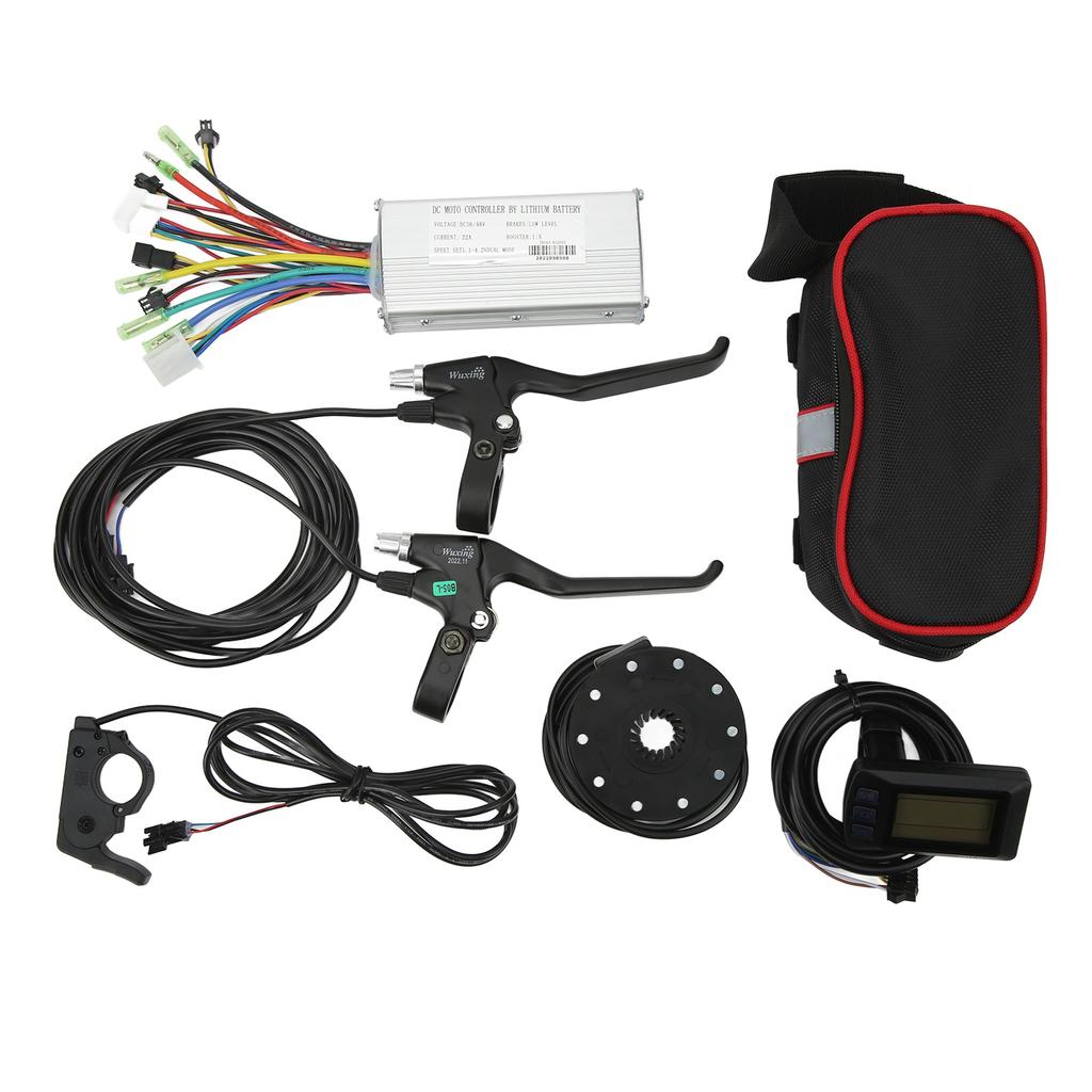 Electric Bicycle Conversion Kit JN22A Controller OMT M3 Panel Brake Handle and Thumb Throttle Set for 500W Motor