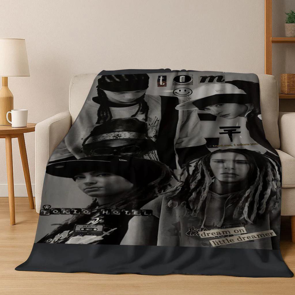 Модное Арт Фланелевое Одеяло Tokio Hotel Билл Том Каулитц, Уютное Мягкое Пледное Одеяло для Дома Спальни Кровати Дивана, Подарок