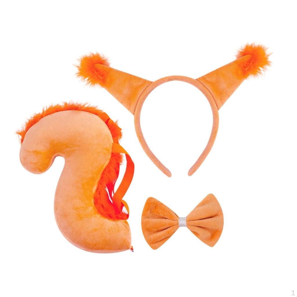 Animal Tail Costume Kit Cosplay Dress Up Headwear Headband for Christmas Holiday