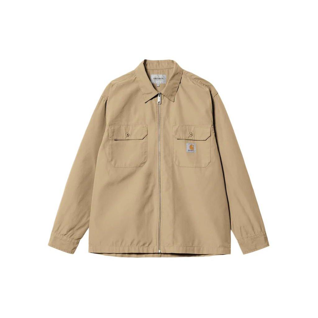 Carhartt WIP Рубашка на молнии с длинным рукавом Мужские рубашки Хаки I032962-1YA-02