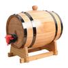 1/1.5/3L Oak Wine Barrel with Stand Tap Vintage Whiskey Aging Barrel Dispenser Wooden Barrel Home Bar Decor
