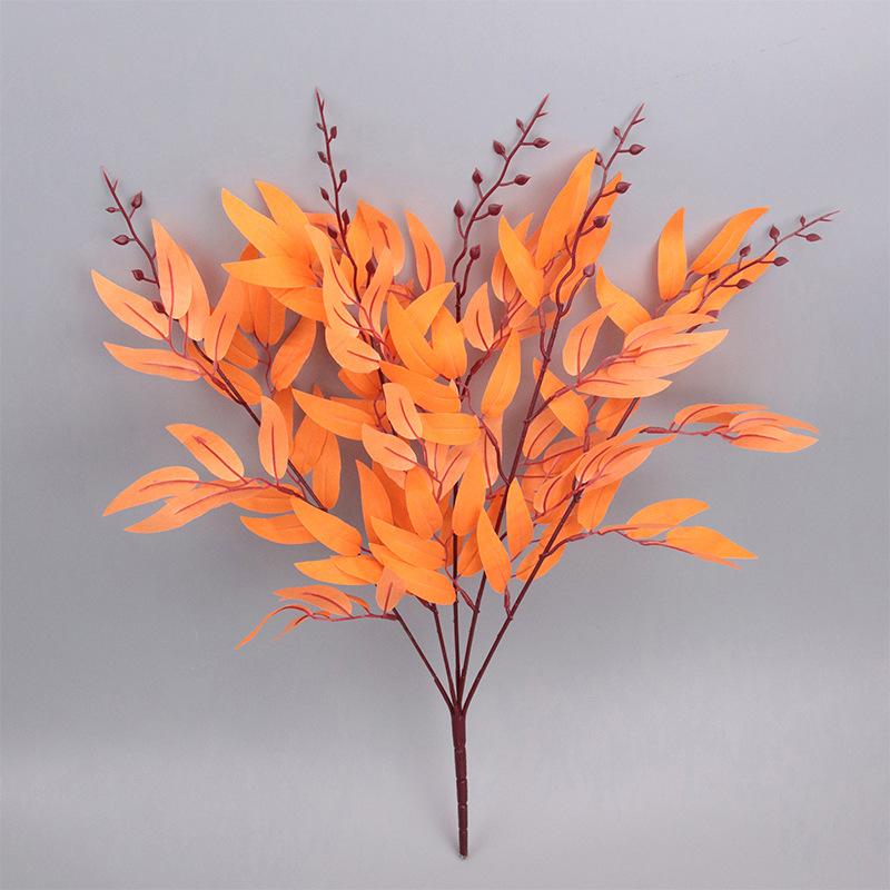 5 веток шелковой искусственной ивы букет искусственные зеленые листья вечеринка свадьба фон украшение искусственная листва лоза DIY растительный венок