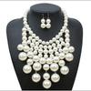Новый темпераментный модный многослойный набор ожерелья и серег из искусственного жемчуга от производителя, персонализированная цепочка на ключицу для женщин