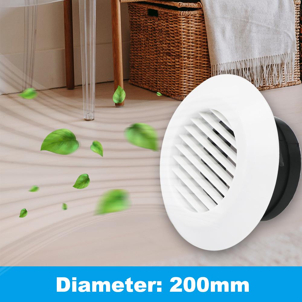 125/150/200 мм Крышка вентиляции воздуха Круглый воздуховод Потолочное настенное отверстие Вентиляционная решетка Жалюзи Кухня Ванна Выход воздуха Система свежести