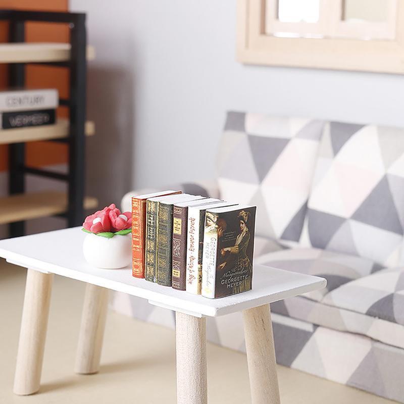 6шт 1:12 Миниатюрная книга для кукольного домика, комиксы, маленькие книги, мини-модель, детские игрушки для ролевых игр, аксессуары для кукольного дома