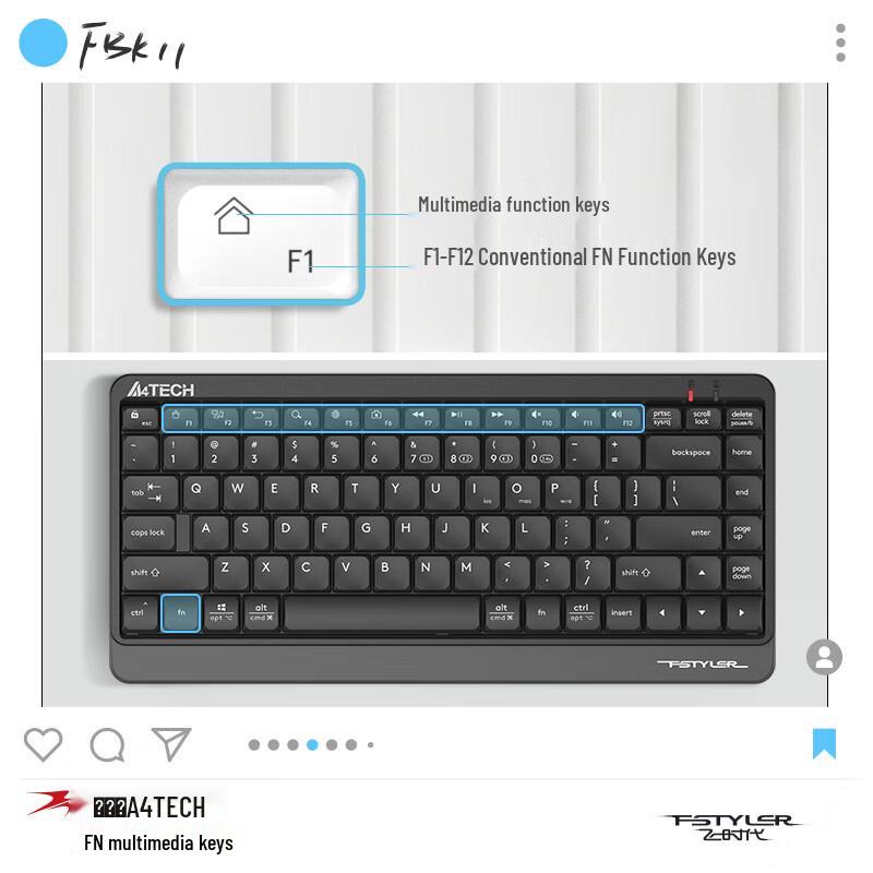 A4TECH FBK11 Wireless Bluetooth Mini Keyboard