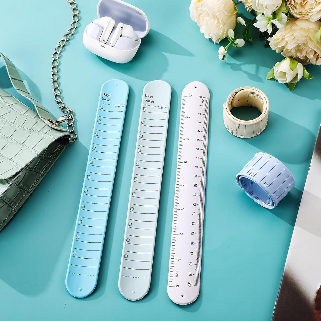 Chuangdi Silicone Nurse Slap Bracelet Reble Wearable Notepad Wristband Waterproof to Do List Memo Wrist Band Writable Erasable Strap for Planner