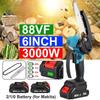 3500W 6 Inches Rechargeable Garden Pruning Saw Woodworking Tool For 18V Battery Mini Electric Chain Saw With Battery Indicator