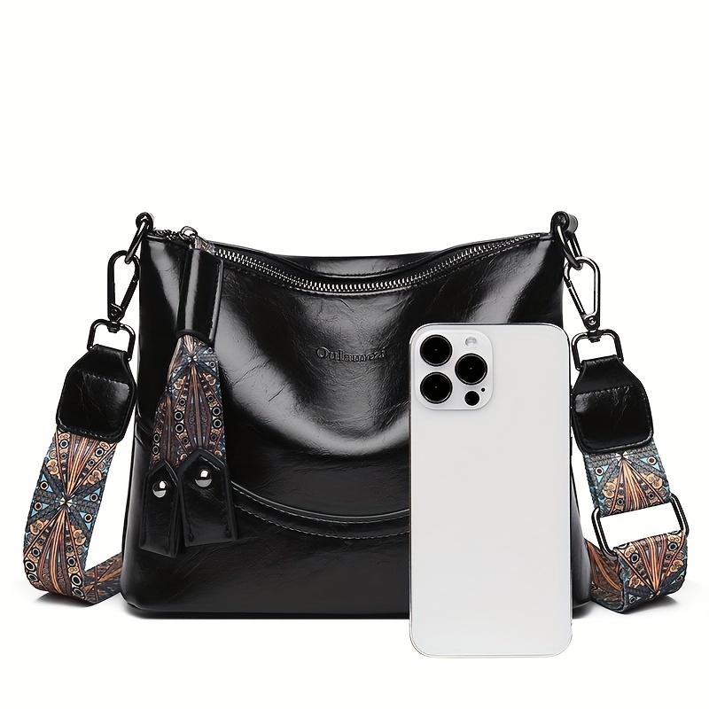 Женская сумка через плечо в винтажном стиле, просторные сумки через плечо с регулируемым ремешком, застежкой-молнией, множеством карманов, легкий модный дизайнерский кошелек