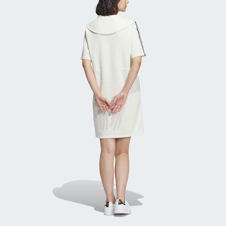 Adidas Originals HOLIDAY PLAY KNIT DRESS Short Sleeved Dress Women's Jade White IW6304