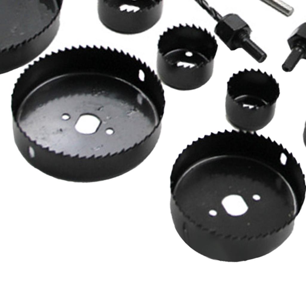 Набор коронок 18 шт. Набор бит из углеродистой стали Аксессуары для электроинструмента с коробкой для дерева, металла, пластика