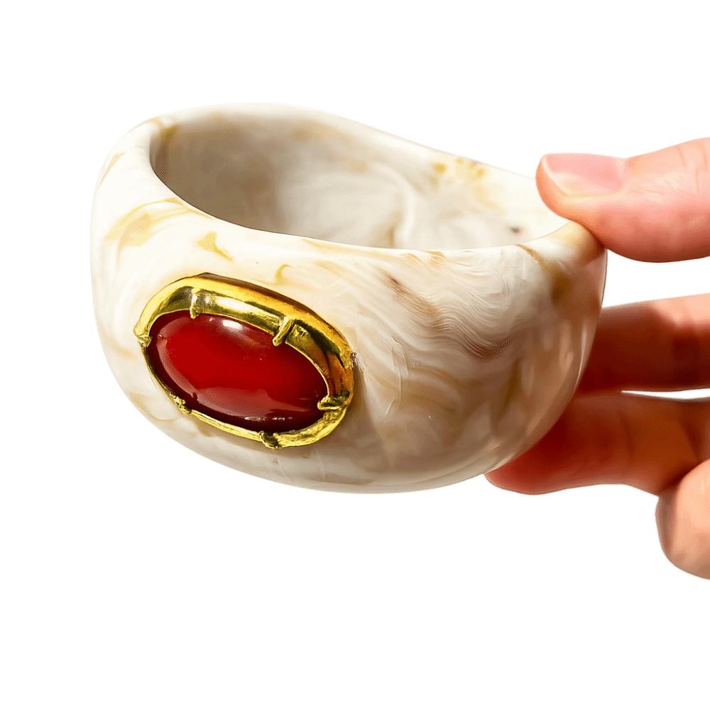 Exaggerated Resin Acrylic Bracelet Irregular Chunky Cuff Geometric Wide Bangle  Women