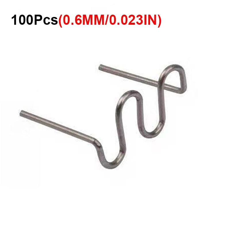 100 шт., скобы для горячего степлера для сварщика пластика, ремонт автомобильного бампера, сварочный аппарат, комплект из нержавеющей стали, автомобильные паяльные инструменты