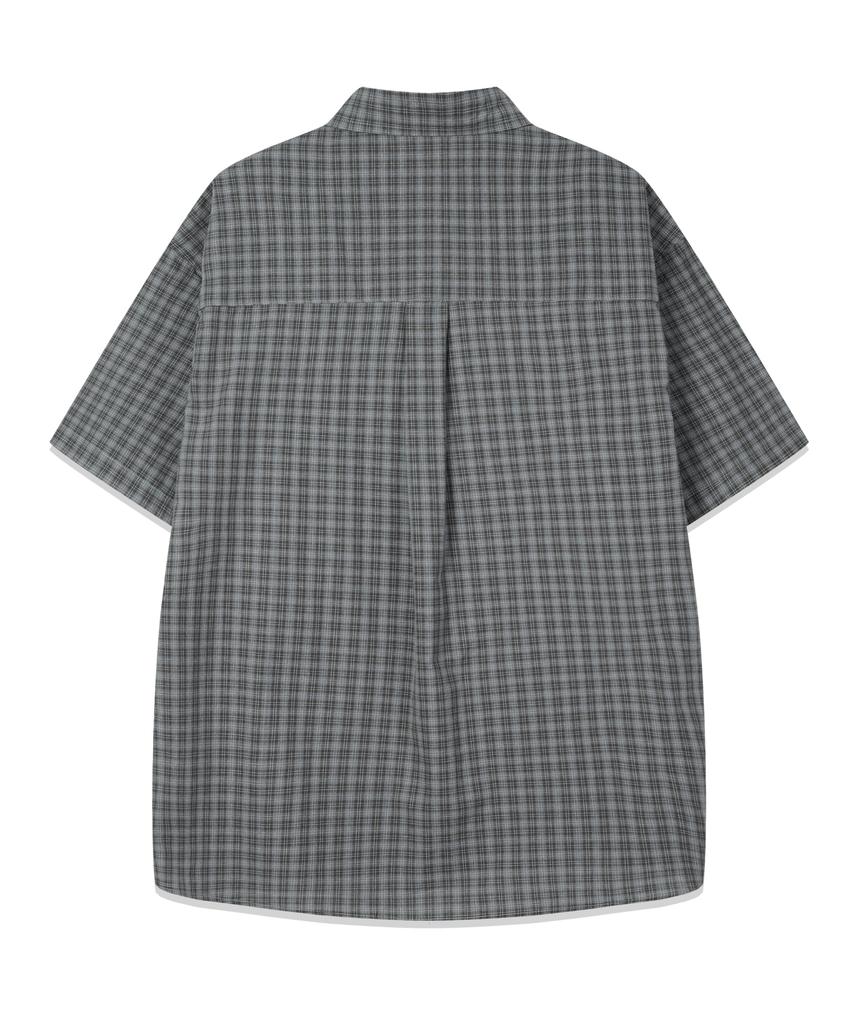GRAYBLVD Linen-Like Cave Check Short Sleeve Shirt (4 Colors)
