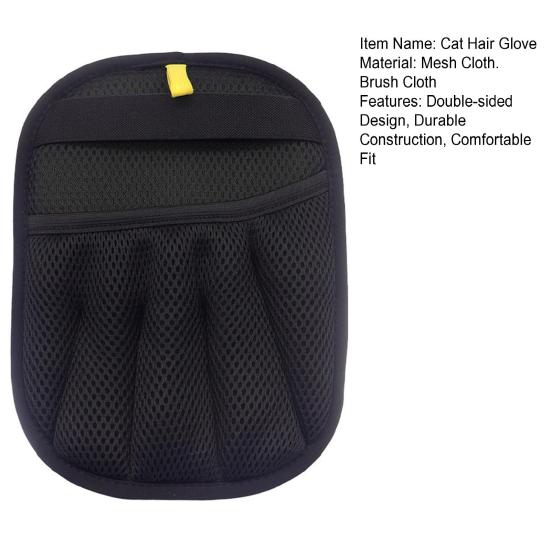 Dog Hair Shaver Double-Sided Pet Hair Removal Glove Breathable Mesh Pet Grooming Glove Anti-static Pet Hair Glove