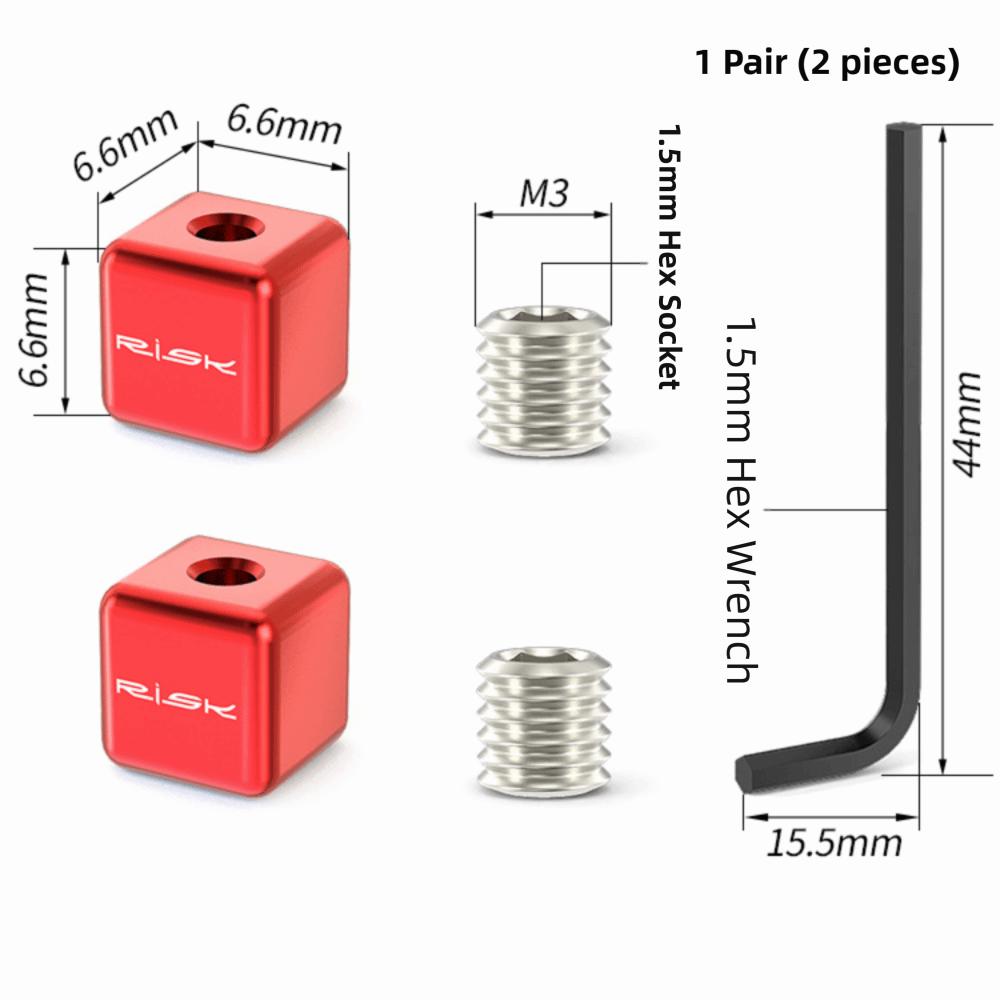 Aluminum Alloy Brake Cable Ends Cube Bicycle Cable Crimps Bike Cable Tip Set Bike Workshop