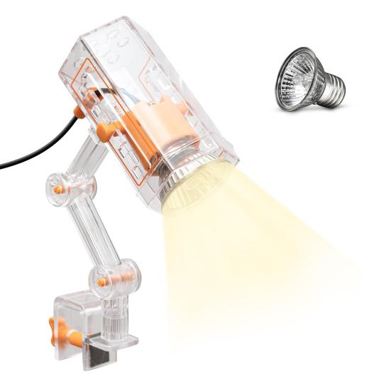 Лампа для обогрева рептилий Вращающийся на 360 градусов кронштейн Регулируемая яркость Имитация солнечного света UVA UVB