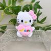 Lovely Kt Cat Plush Doll Keyring Charming Heart Cat Keychain Fluffy Toy
