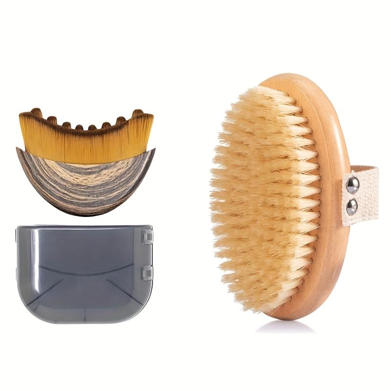 Лимфатическая Контурная Щетка для Лица Синтетические Волокна Щетка для Сухого Массажа Тела Отшелушивающая и Активирующая Кровообращение Щетка для Массажа Тела Щетка для Лица