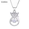 Женское ожерелье Lindon, кулон из медного сплава, циркон, модный подарок