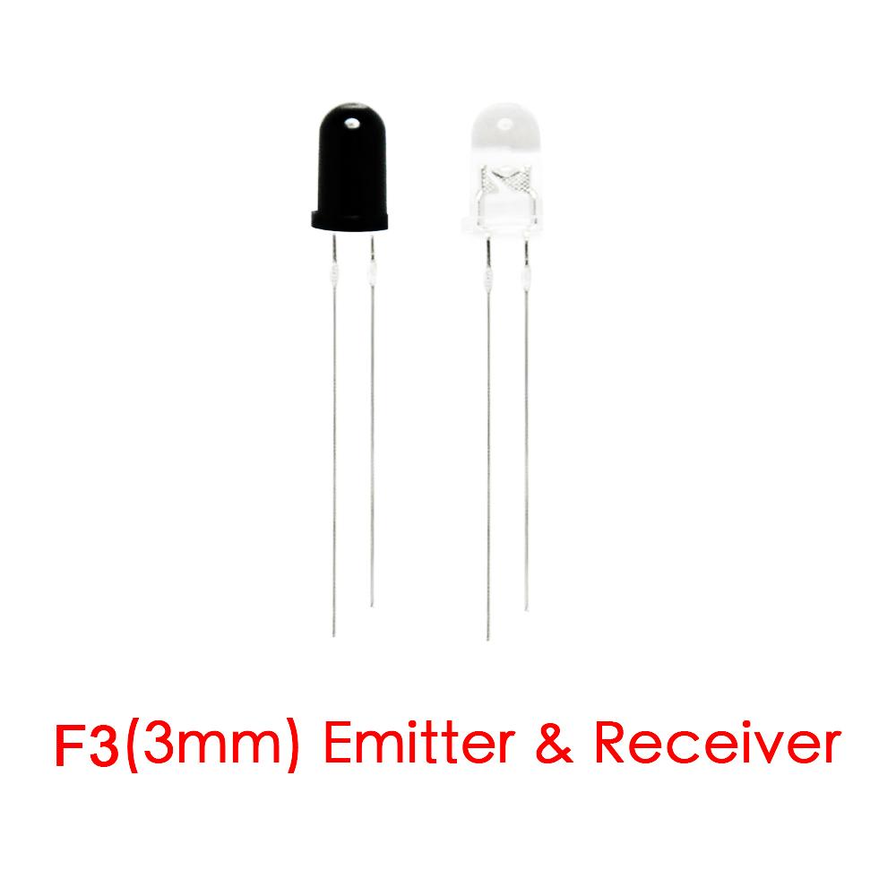 200PCS 3mm 5mm 940nm LEDs Infrared Emitter and IR Receiver Diode 100 Pairs Light Emitting Receiving DIODES F3 F5