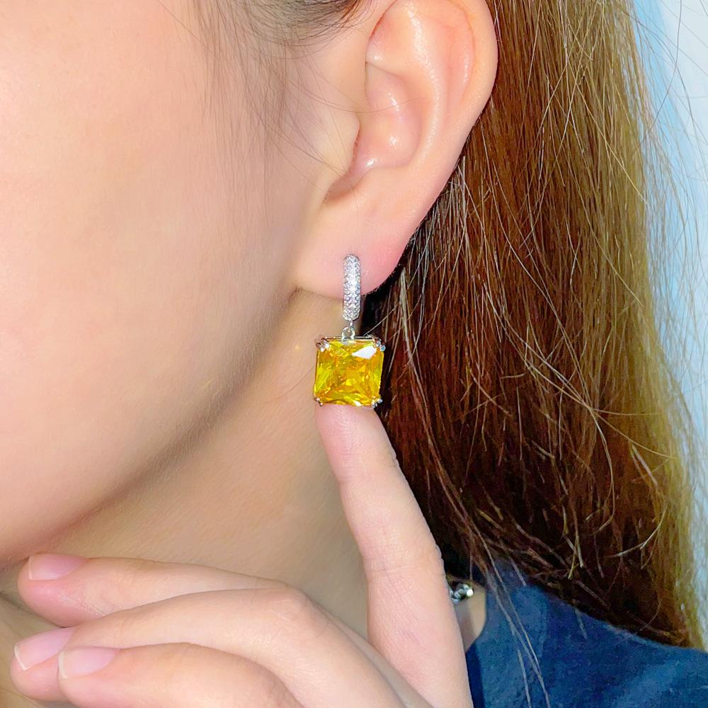 CMM великолепные серебряные серьги-капли принцессы с кубическим цирконием, ювелирные изделия для вечеринок