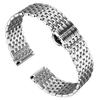 [BINLUN] Thin Mesh Stainless Steel Watch Bracelet Light Replacement Watch Band Polished Strap for Men Women Watch 12mm / 14mm 16mm 18mm 20mm With 22mm