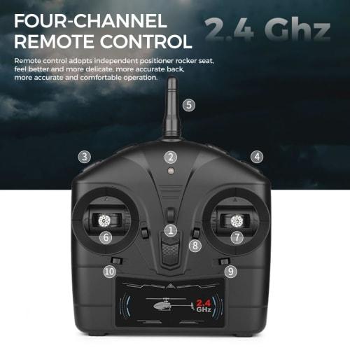 Razordon WL K170 Blackhawk RC Helicopter, 2.4G 4CH Flybarless 6-Axis Gyroscope High-Altitude Hovering RC Military Helicopter with Display Stand and Ap