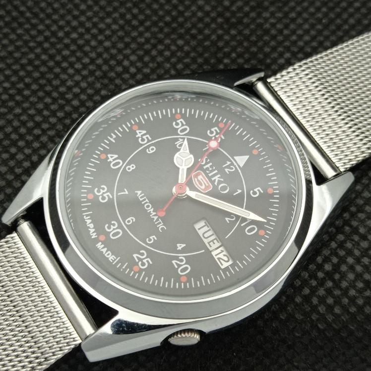 ВОССТАНОВЛЕННЫЕ ВИНТАЖНЫЕ SEIKO 5 АВТОМАТИЧЕСКИЕ 6309A ЯПОНИЯ МУЖСКИЕ ЧАСЫ D/D ЧЕРНЫЕ a318621-2