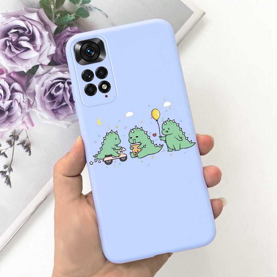 Чехол для телефона Xiaomi Redmi Note 11 Чехол Кот Цветной Чехол Силиконовый Мягкий Для Redmi Note11 Note11 4G Ударопрочный Защитный Чехол