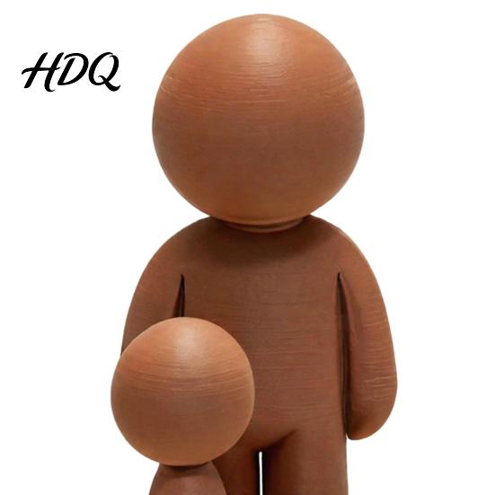 Цельнолитая Декоративная 3D-печатная Фигурка-Скульптура Отца и Сына Статуэтка для Дома