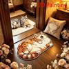 2D Cat-Shaped Area Rug Non-Slip Cartoon Carpet Cute Home Decor Carpet  Living Rooms
