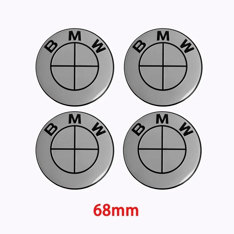 45/74/82mm Hood/Trunk Emblems + 68mm Wheel Hub Covers - Compatible with BMW 3/4/5 Series & X5/X6 (F Series) - Black/White