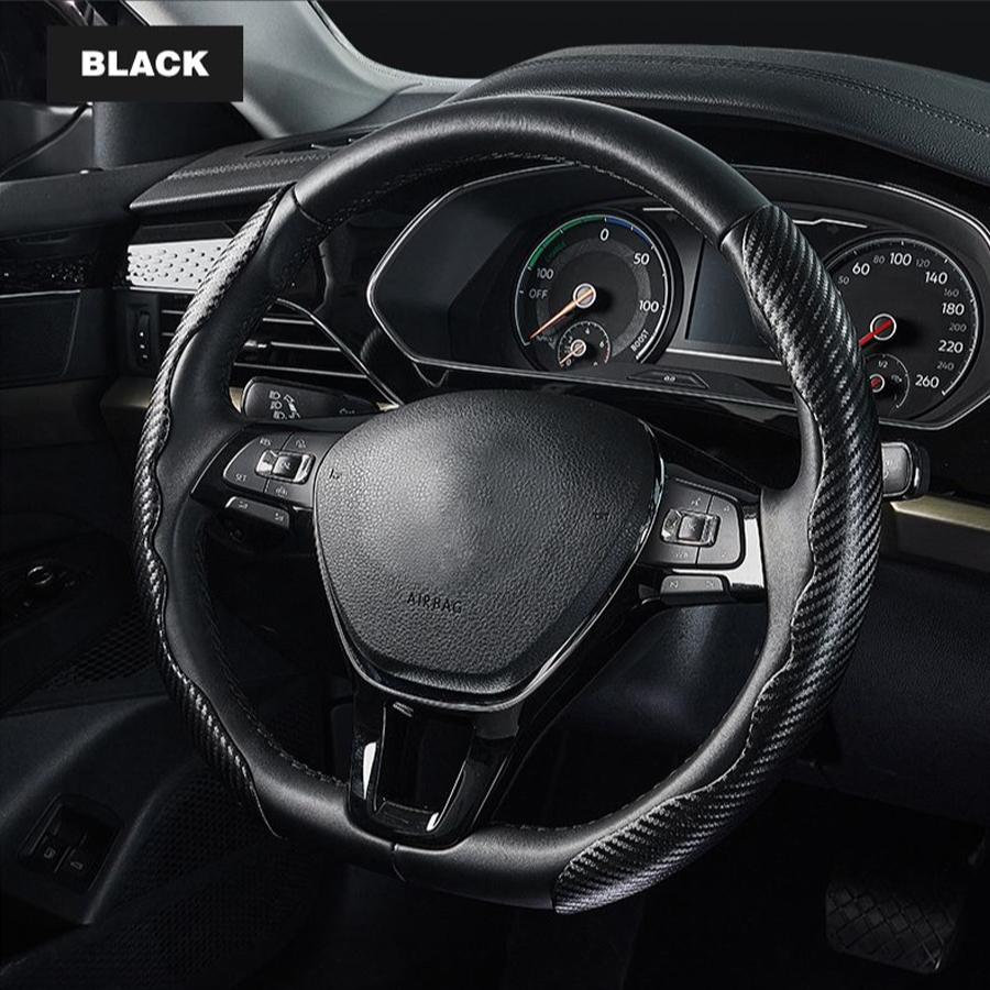 Чехол на руль автомобиля из углеродного волокна 36 см, нескользящий, ультратонкий, летний, защитный чехол на ручку автомобиля, тип D, универсальный