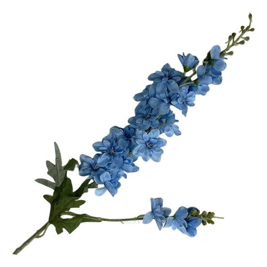 Simulated Hyacinth Silk Delphinium Flowers Realistic Texture Iron Wire Stems Fake Flower